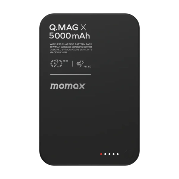 ⁦باوربانك وايرليس موماكس 5000 امبير - Momax Wireless Power Bank 5000mAh⁩ - الصورة ⁦3⁩