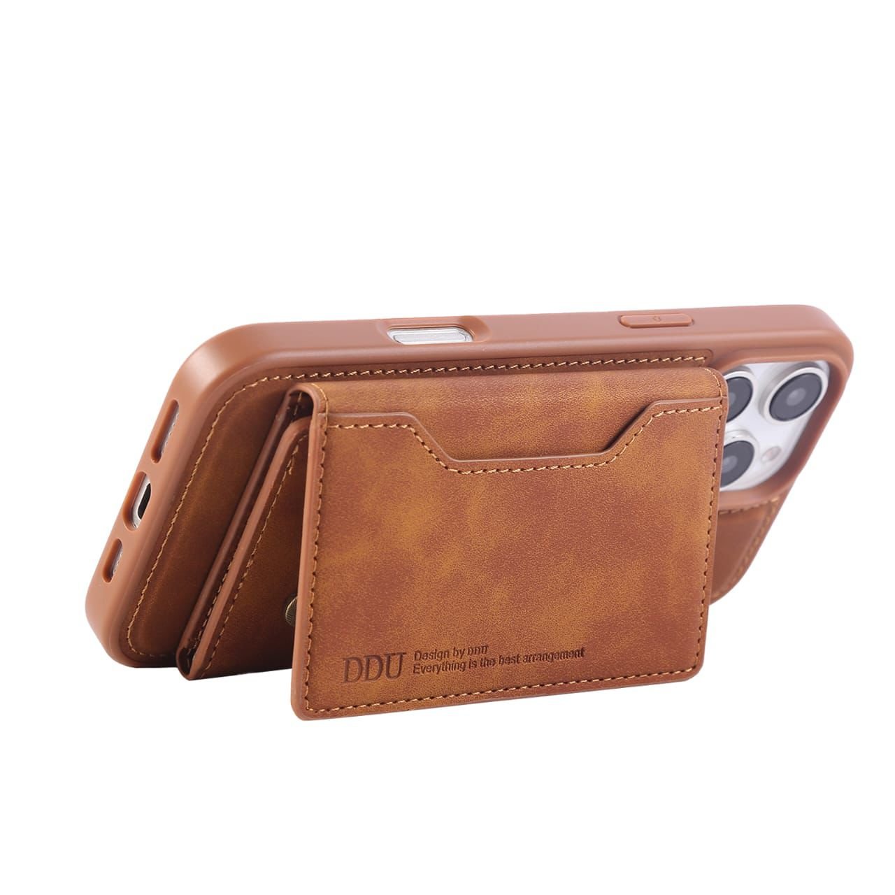 جراب جلد فاخر مغناطيسي مع محفظة كروت - Luxury leather magnetic case with card holder - الصورة 3