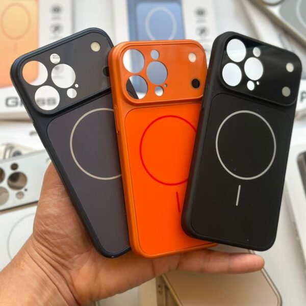 جراب AG Glass المغناطيسي الفاخر للايفون بحماية زجاجية للكاميرا - AG Glass Luxury Magnetic Case for iPhone with Glass Camera Protection